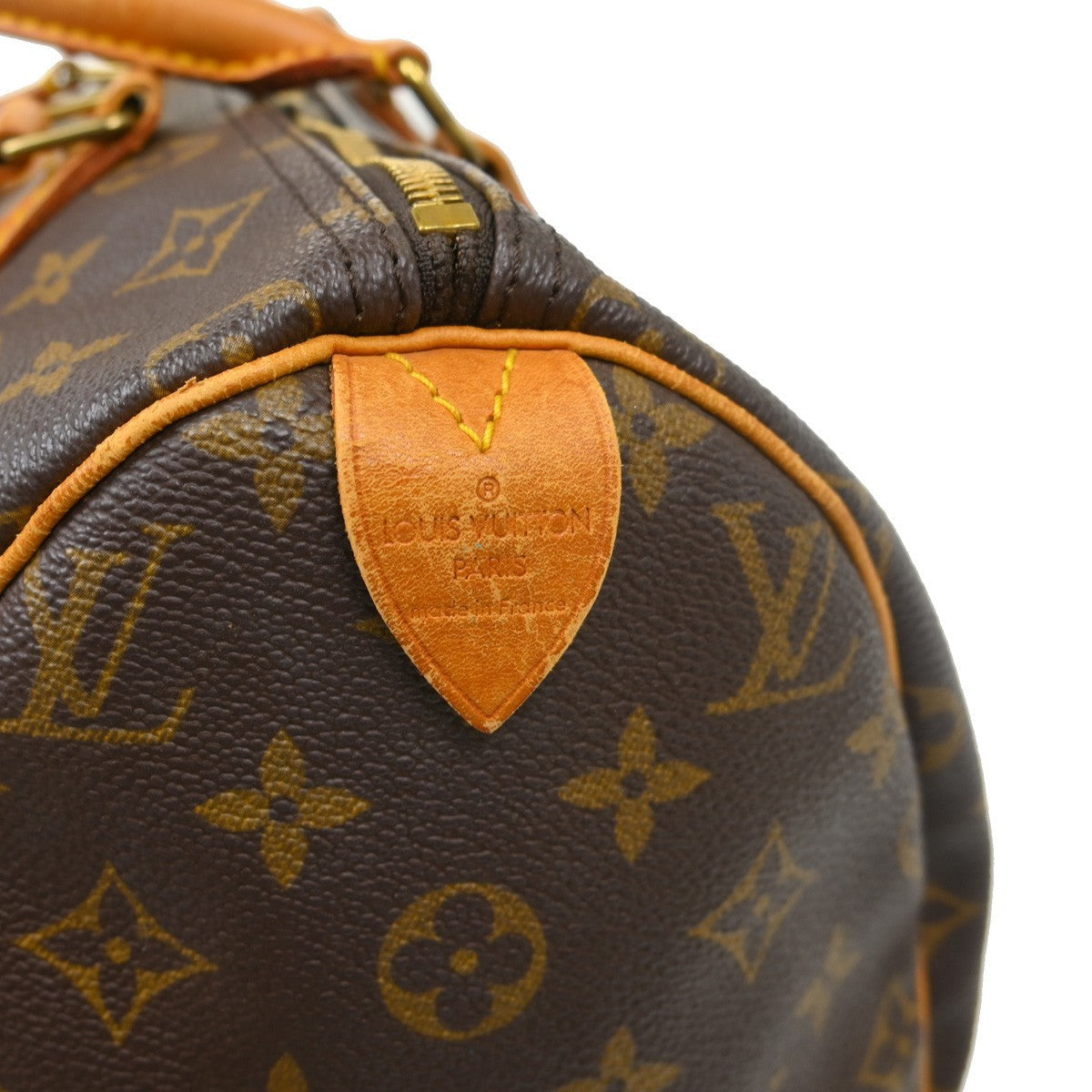 Louis Vuitton Speedy Handbag Monogram Canvas Brown Canvas Handbag ( )