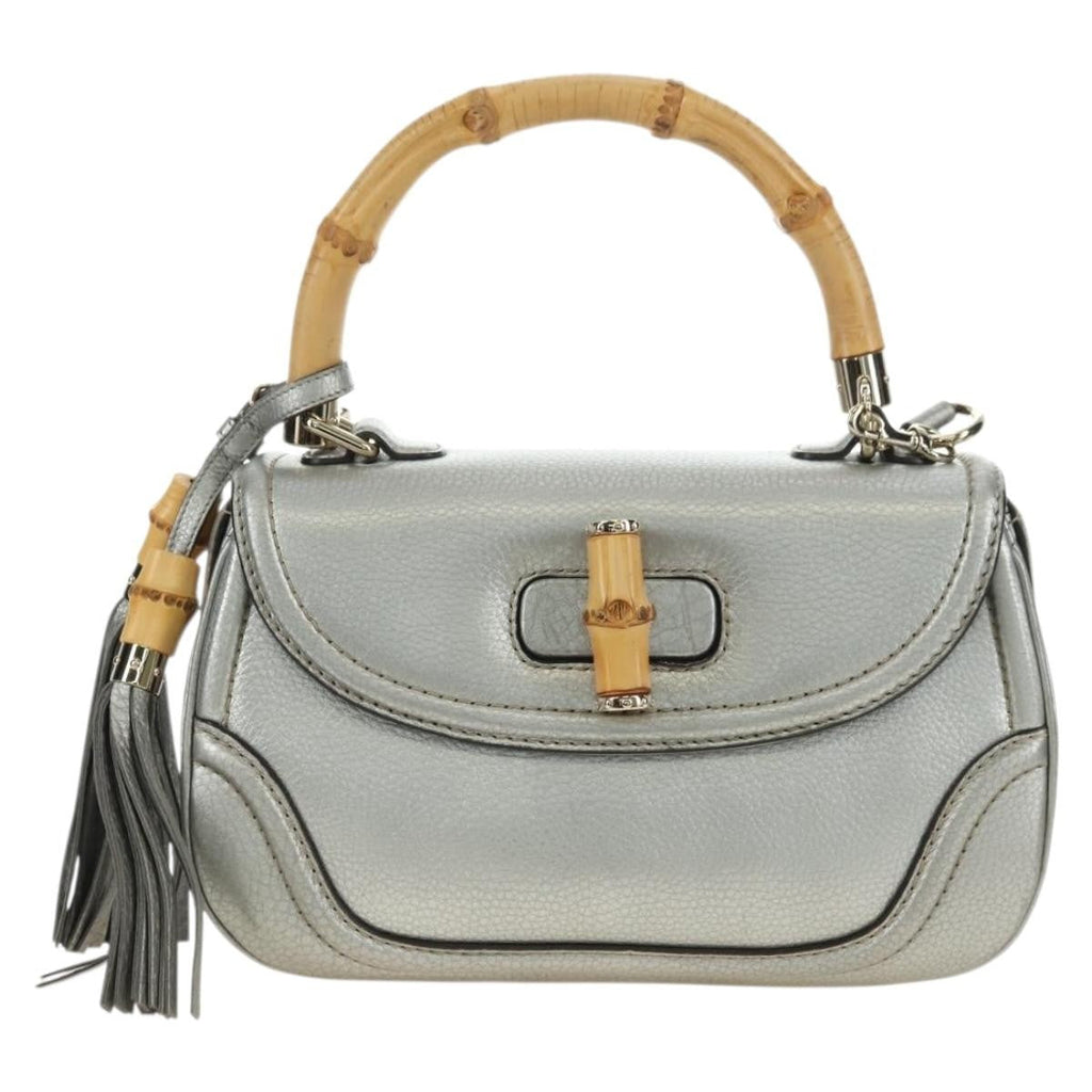 Gucci Vintage Bamboo Top Handle Bag Leather Multicolour Leather Handbag ( )