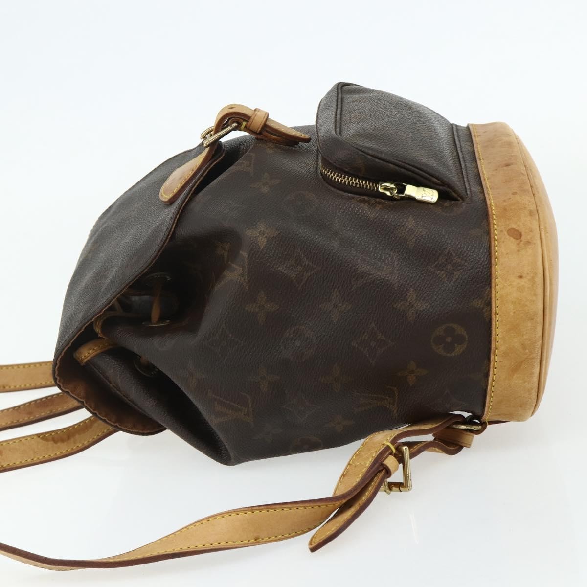 Louis Vuitton Vintage Montsouris Backpack Monogram Canvas Brown Canvas Backpack Bag ( )