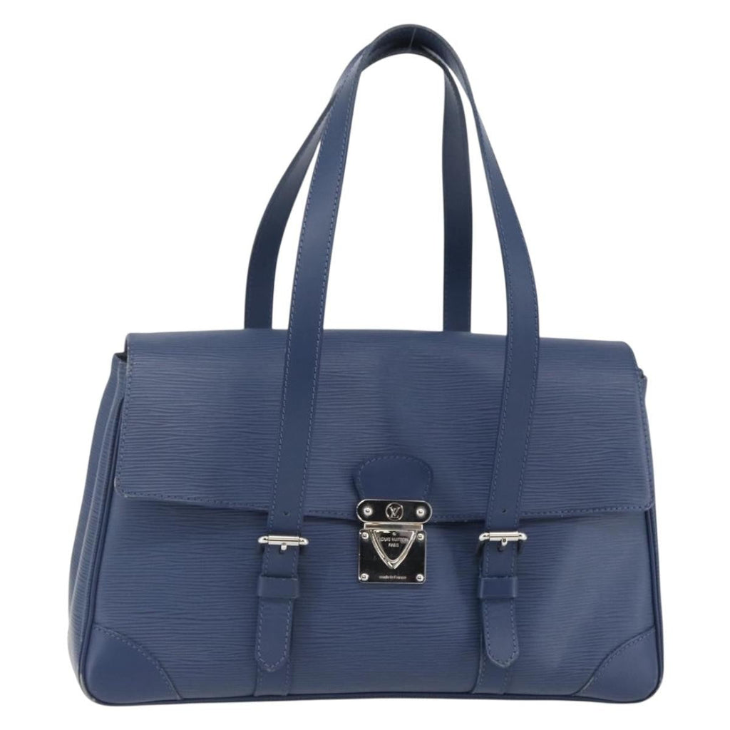 Louis Vuitton Segur Handbag Epi Leather Blue Leather Handbag (Authentic  )
