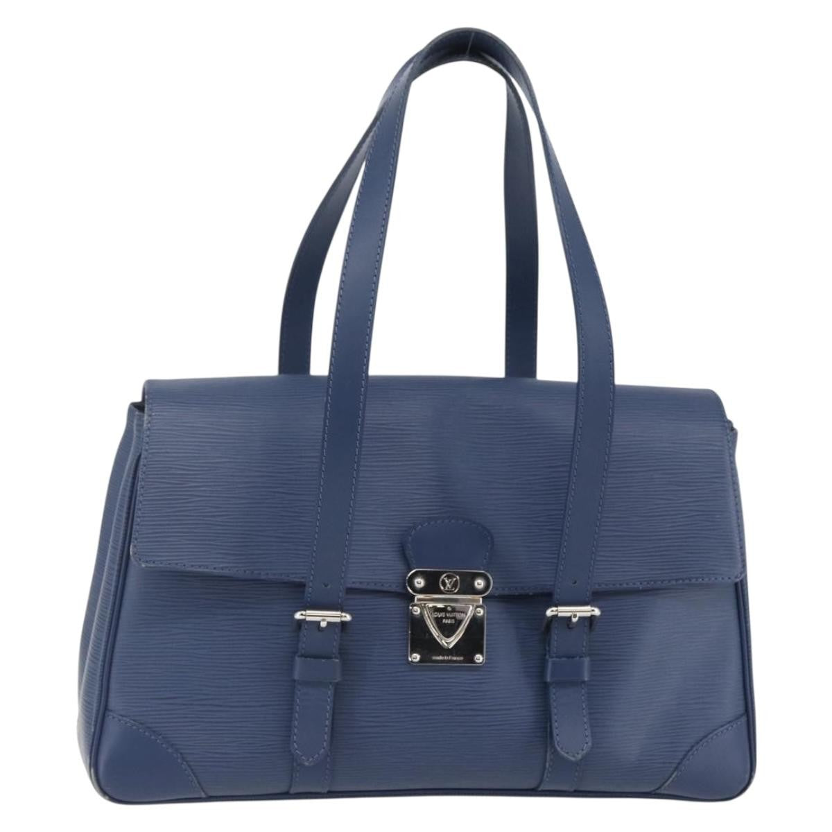 Louis Vuitton Segur Handbag Epi Leather Blue Leather Handbag (Authentic  )