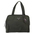 Prada Zip Around Tote Tessuto Khaki Nylon Handbag (Authentic  )