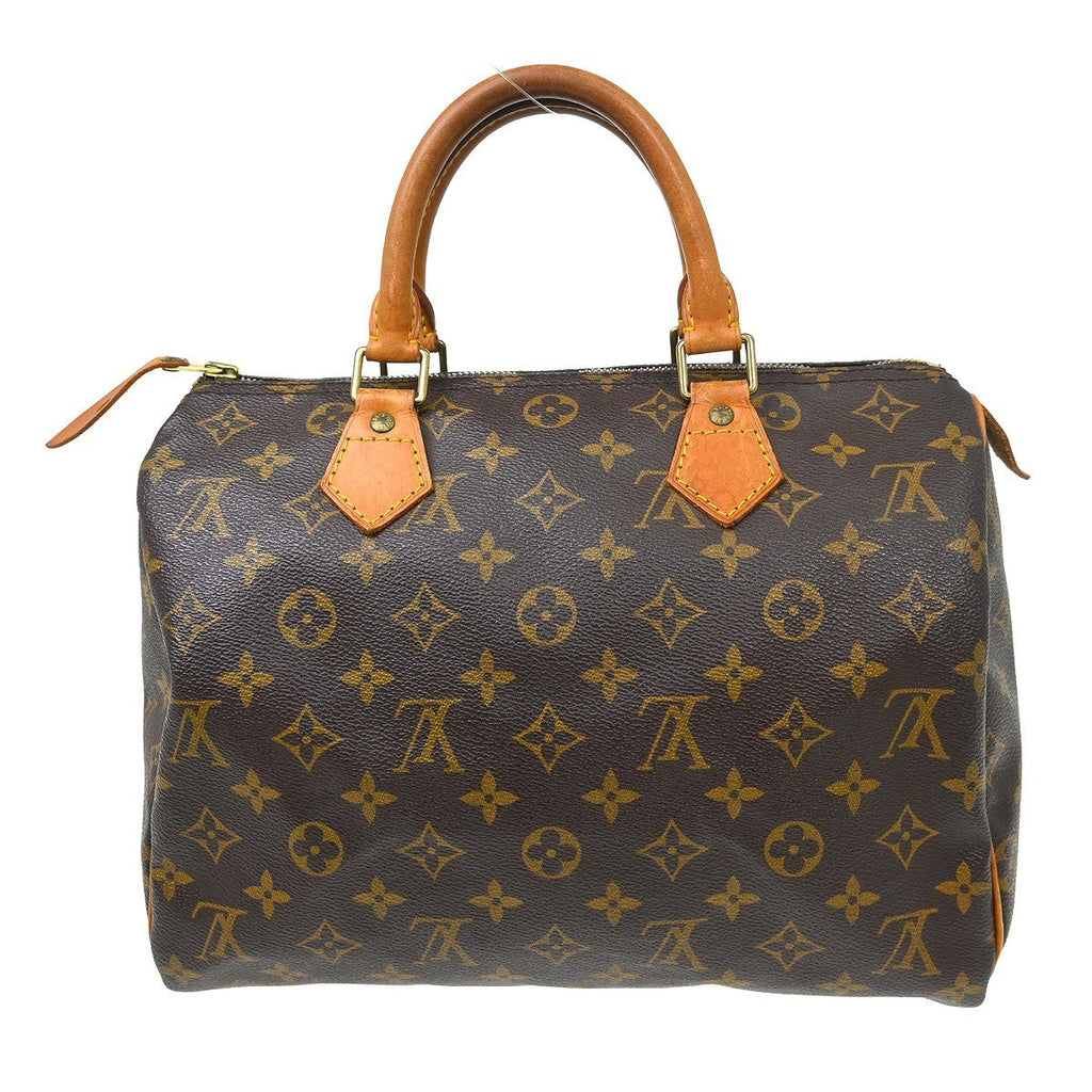 Louis Vuitton Speedy Handbag Monogram Canvas Brown Canvas Handbag ( )