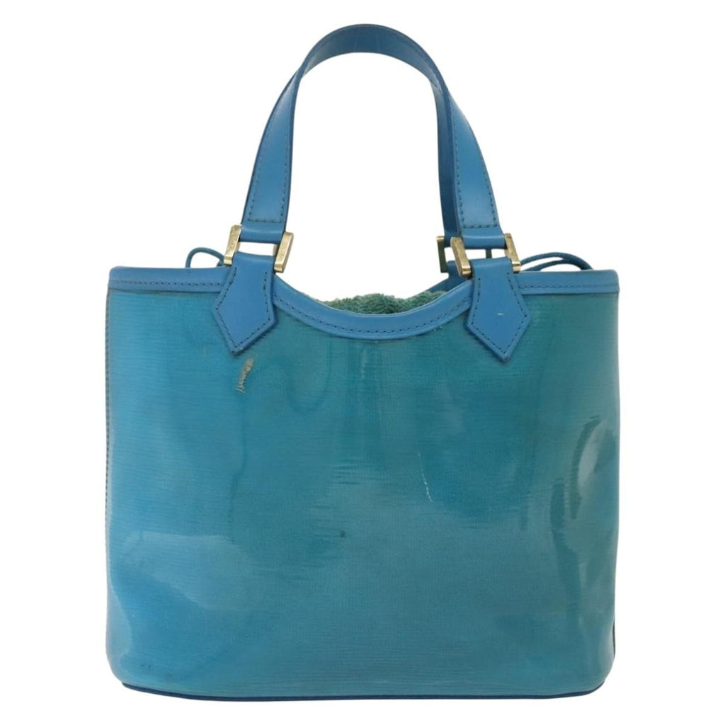 Louis Vuitton Plage Lagoon Bay Handbag Vinyl Epi Leather Blue Leather Bag (Authentic  )