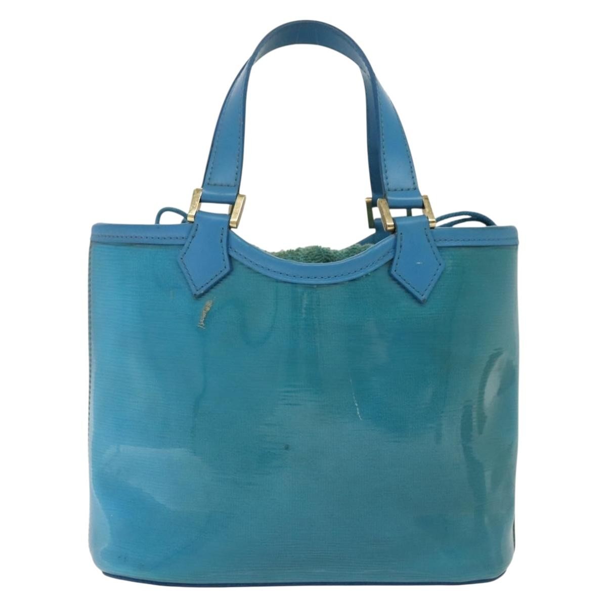 Louis Vuitton Plage Lagoon Bay Handbag Vinyl Epi Leather Blue Leather Bag (Authentic  )
