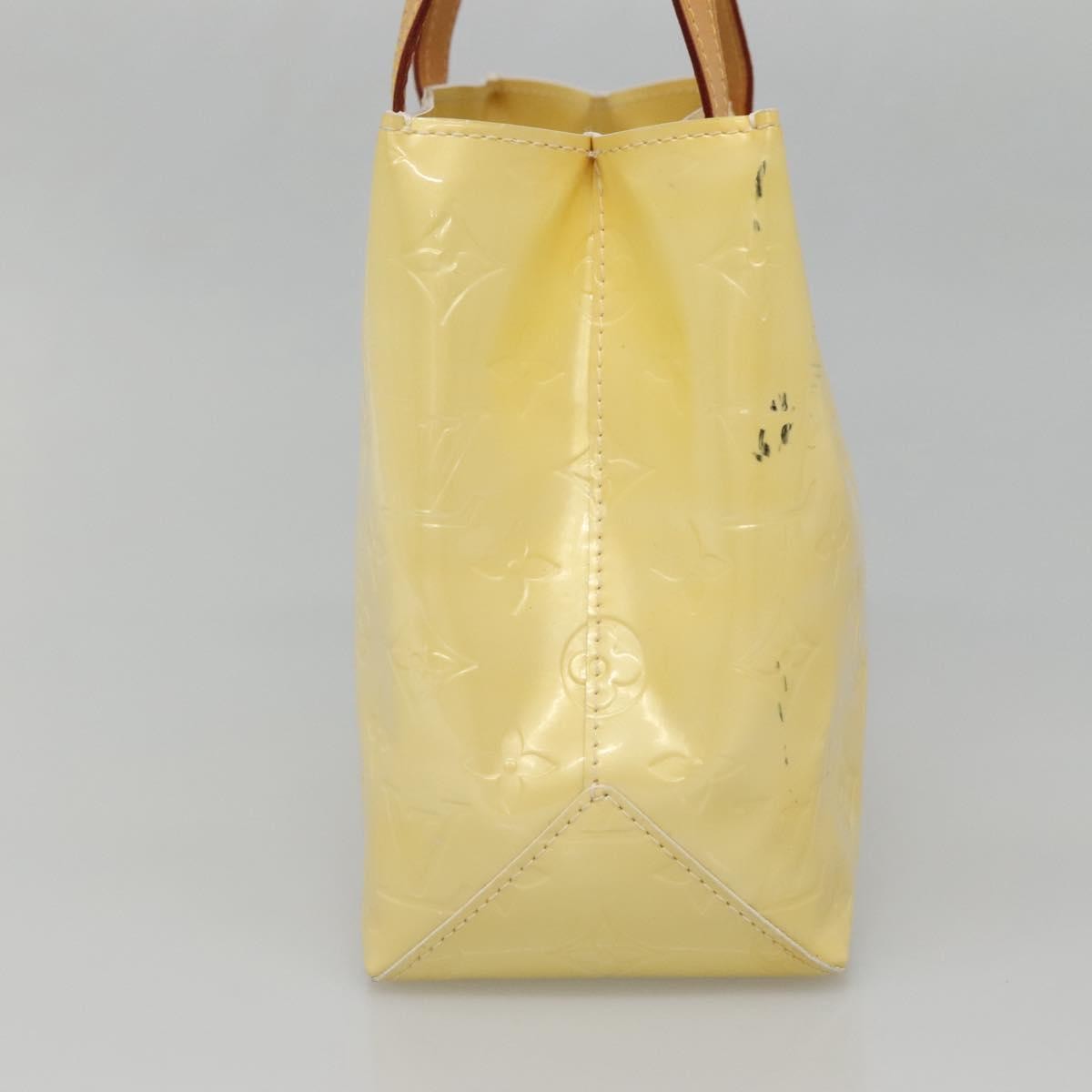 Louis Vuitton Reade Handbag Monogram Vernis Ecru Patent_Leather Bag (Authentic  )