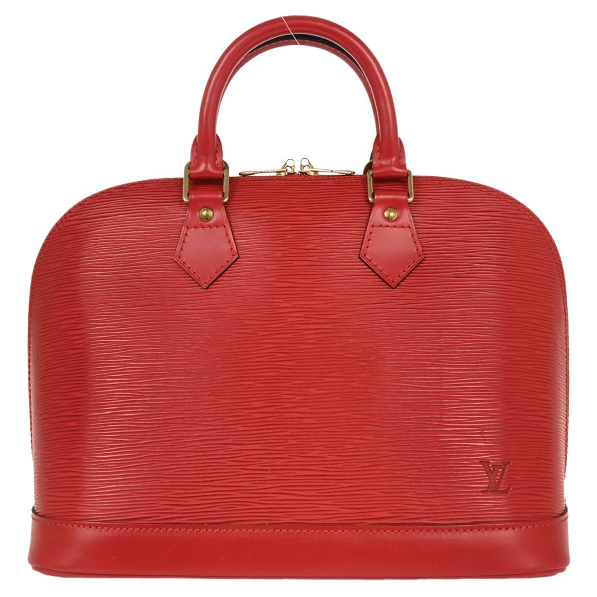 Louis Vuitton Alma Handbag Epi Leather Red Leather Handbag (Authentic  )