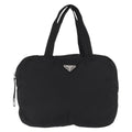 Prada Vintage Zip Handbag Tessuto Black Nylon Handbag (Authentic  )