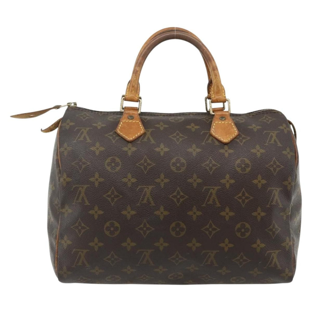 Louis Vuitton Speedy Handbag Monogram Canvas Brown Canvas Handbag ( )