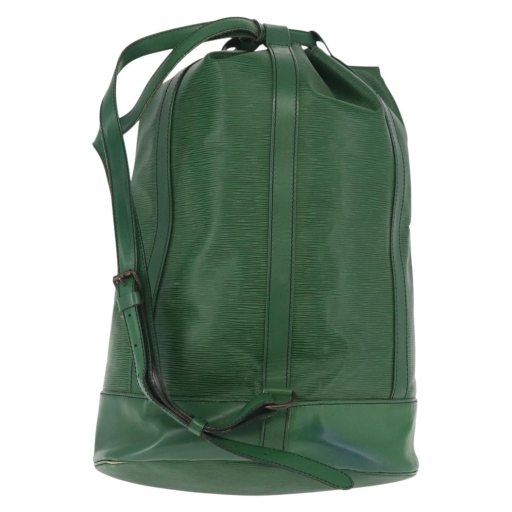 Louis Vuitton Randonnee Backpack Epi Leather Green Leather Backpack Bag ( )