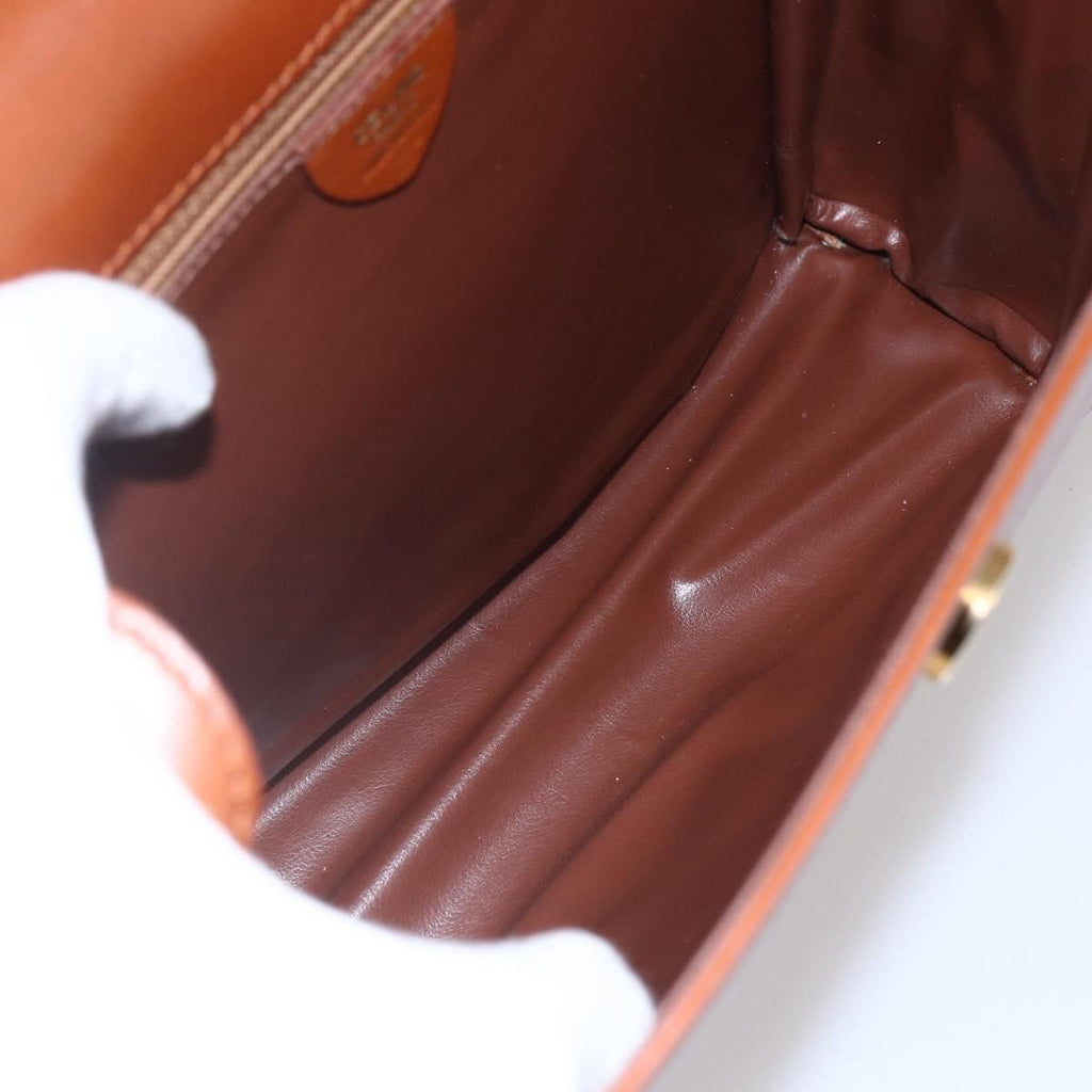 Celine Handbag Leather Brown Leather Handbag (Authentic  )