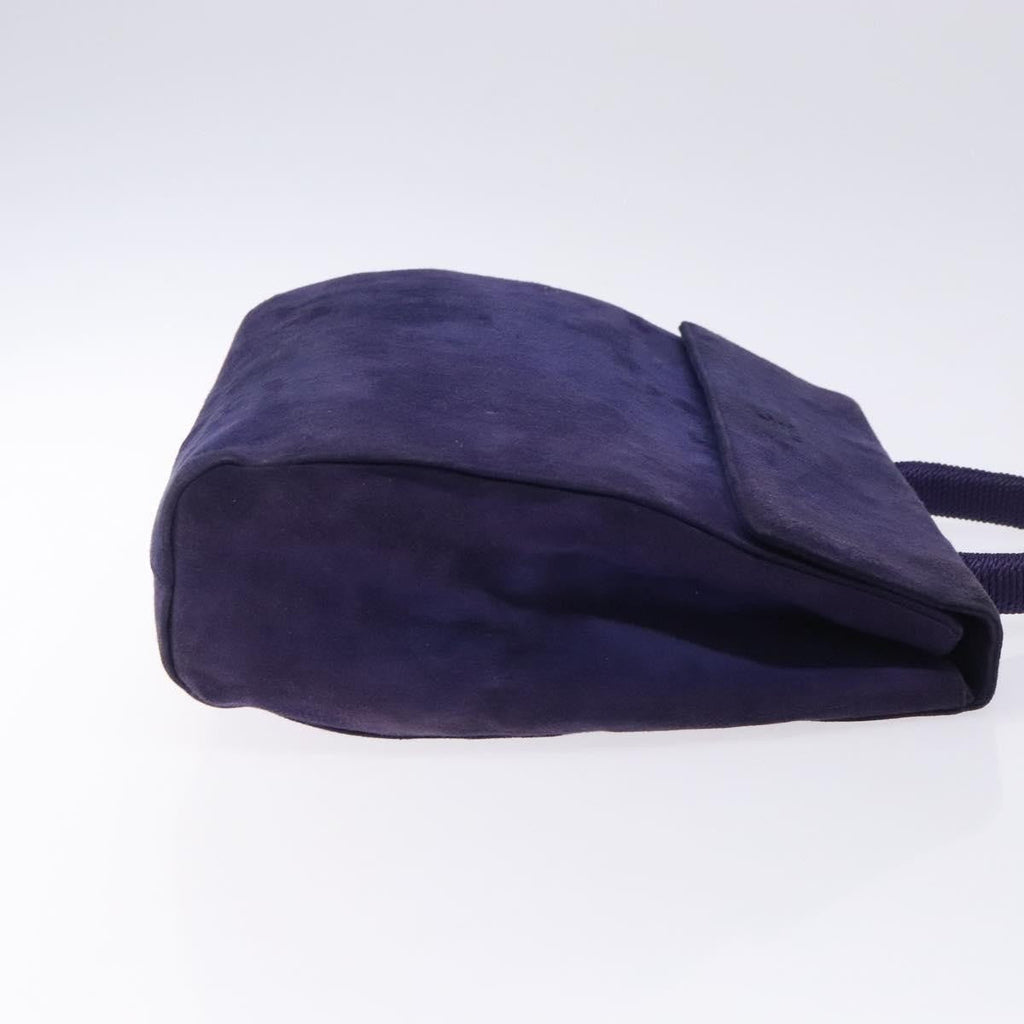Prada Vintage Handbag Suede Purple Suede Handbag (Authentic  )