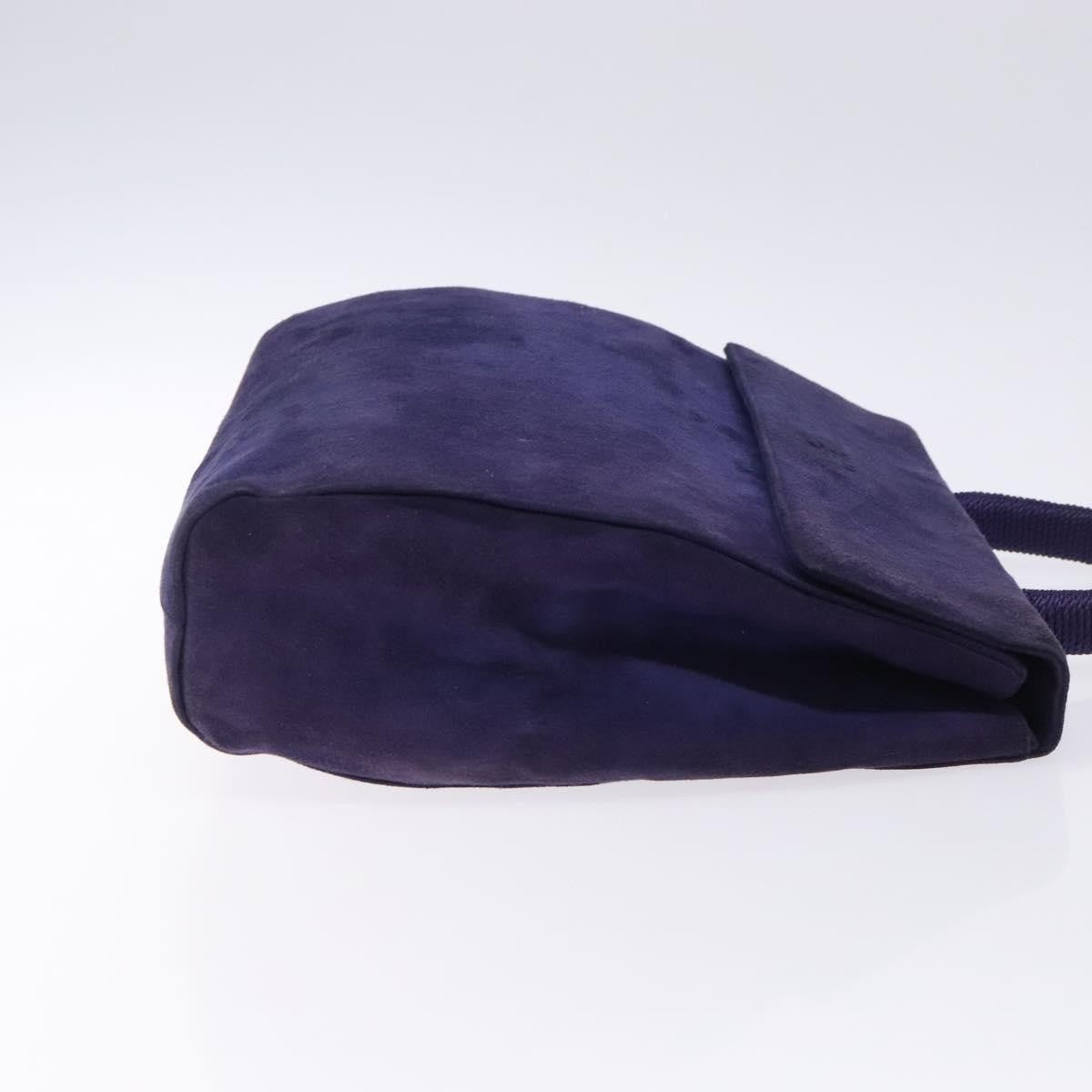 Prada Vintage Handbag Suede Purple Suede Handbag (Authentic  )