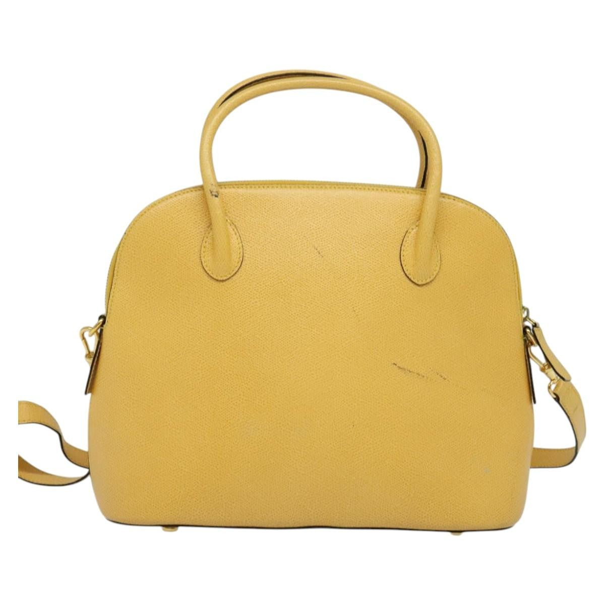 Celine Handbag Leather Yellow Leather Handbag (Authentic  )