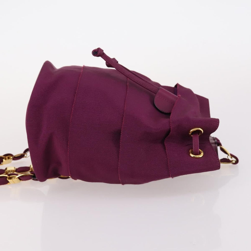 Salvatore Ferragamo Vala Backpack Canvas Purple Canvas Backpack Bag (Authentic  )