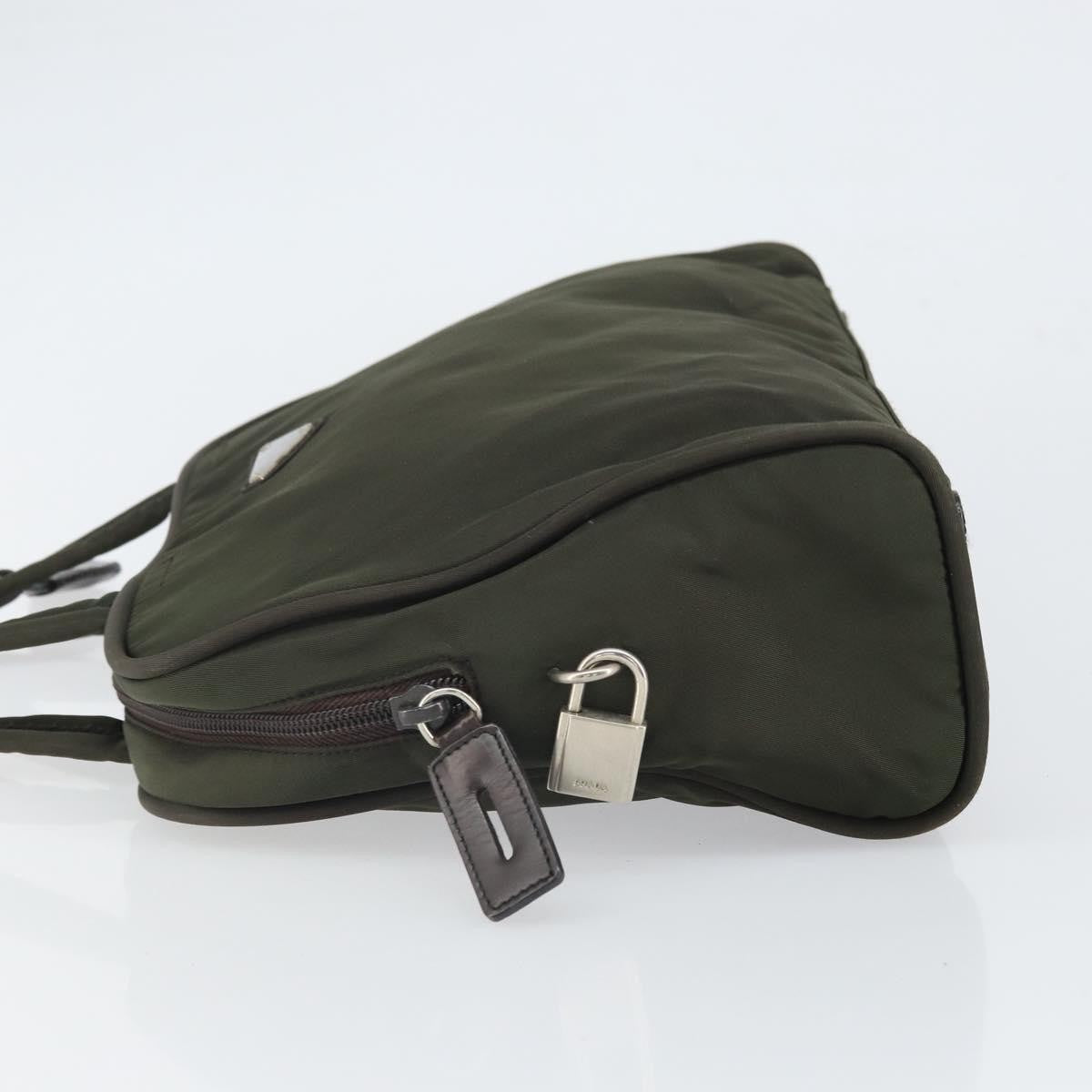 Prada Zip Around Tote Tessuto Khaki Nylon Handbag (Authentic  )