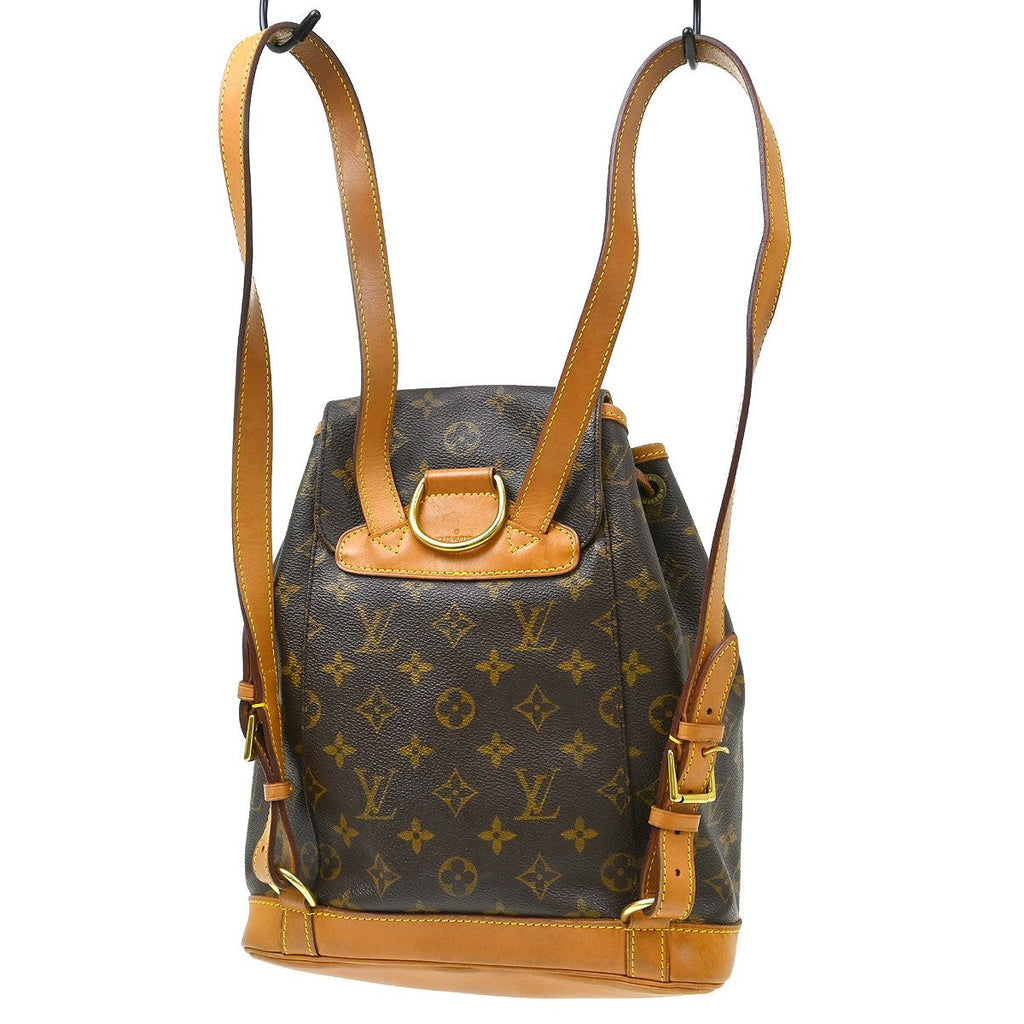 Louis Vuitton Vintage Montsouris Backpack Monogram Canvas Brown Canvas Backpack Bag ( )