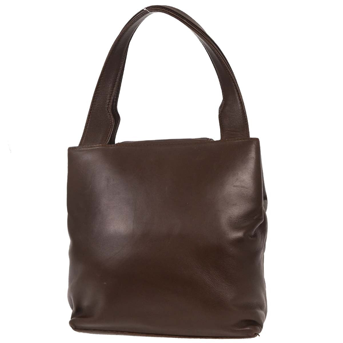 Loewe Anagram Handbag Leather Brown Leather Handbag (Authentic  )
