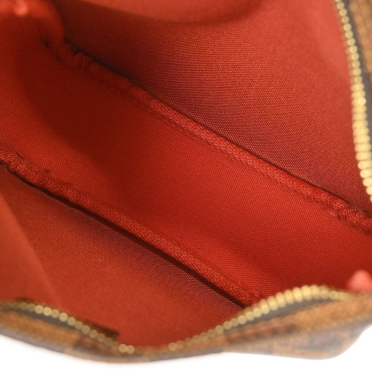 Louis Vuitton Trousse Make Up Bag Damier Canvas Brown Canvas Handbag (Authentic  )
