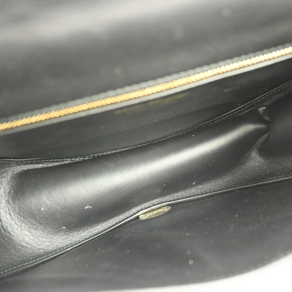 Salvatore Ferragamo Daphne Shoulder Bag Leather Black Leather Handbag ( )