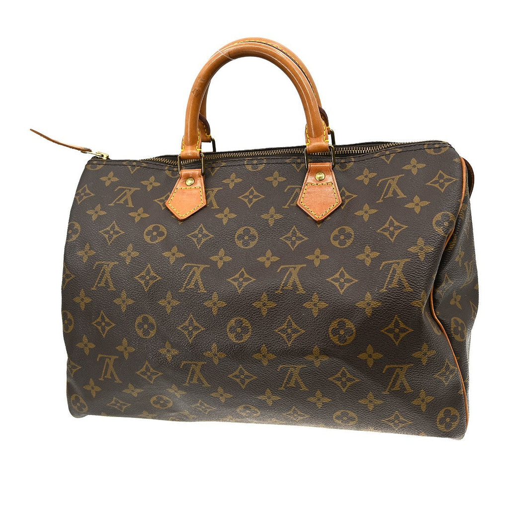 Louis Vuitton Speedy Handbag Monogram Canvas Brown Canvas Handbag ( )