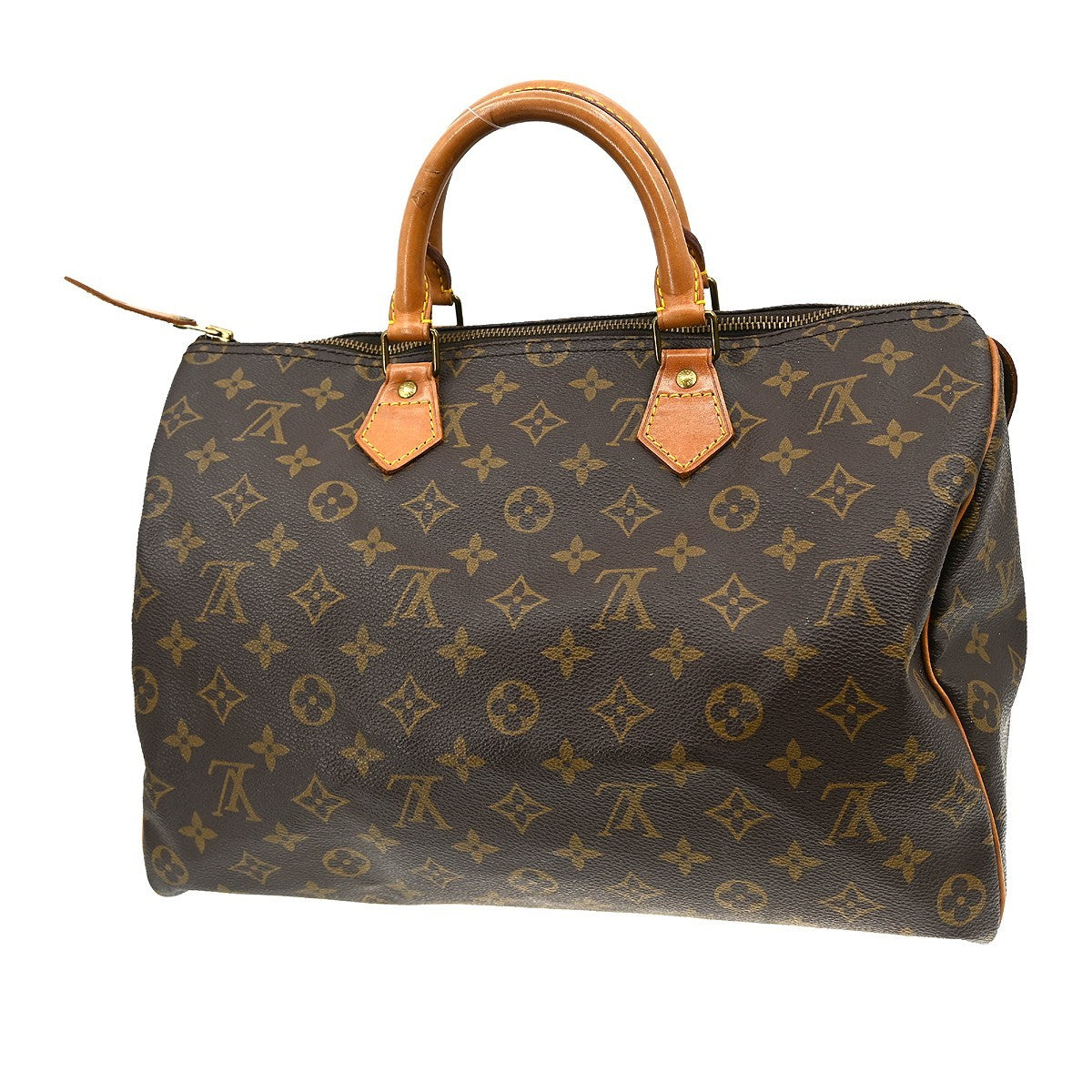 Louis Vuitton Speedy Handbag Monogram Canvas Brown Canvas Handbag ( )