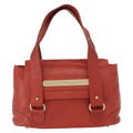 Chloe Vintage Handbag Leather Red Leather Handbag (Authentic  )