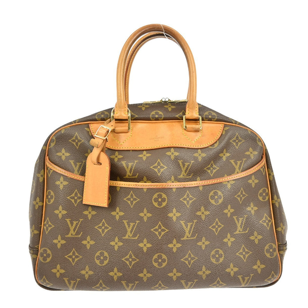 Louis Vuitton Deauville Handbag Monogram Canvas Brown Canvas Handbag ( )