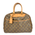 Louis Vuitton Deauville Handbag Monogram Canvas Brown Canvas Handbag ( )