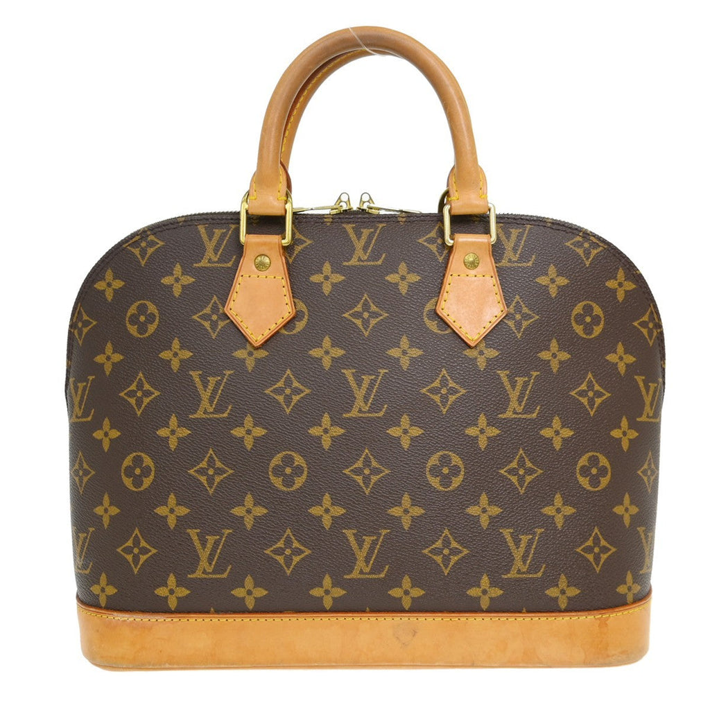 Louis Vuitton Alma Handbag Monogram Canvas Brown Canvas Handbag ( )