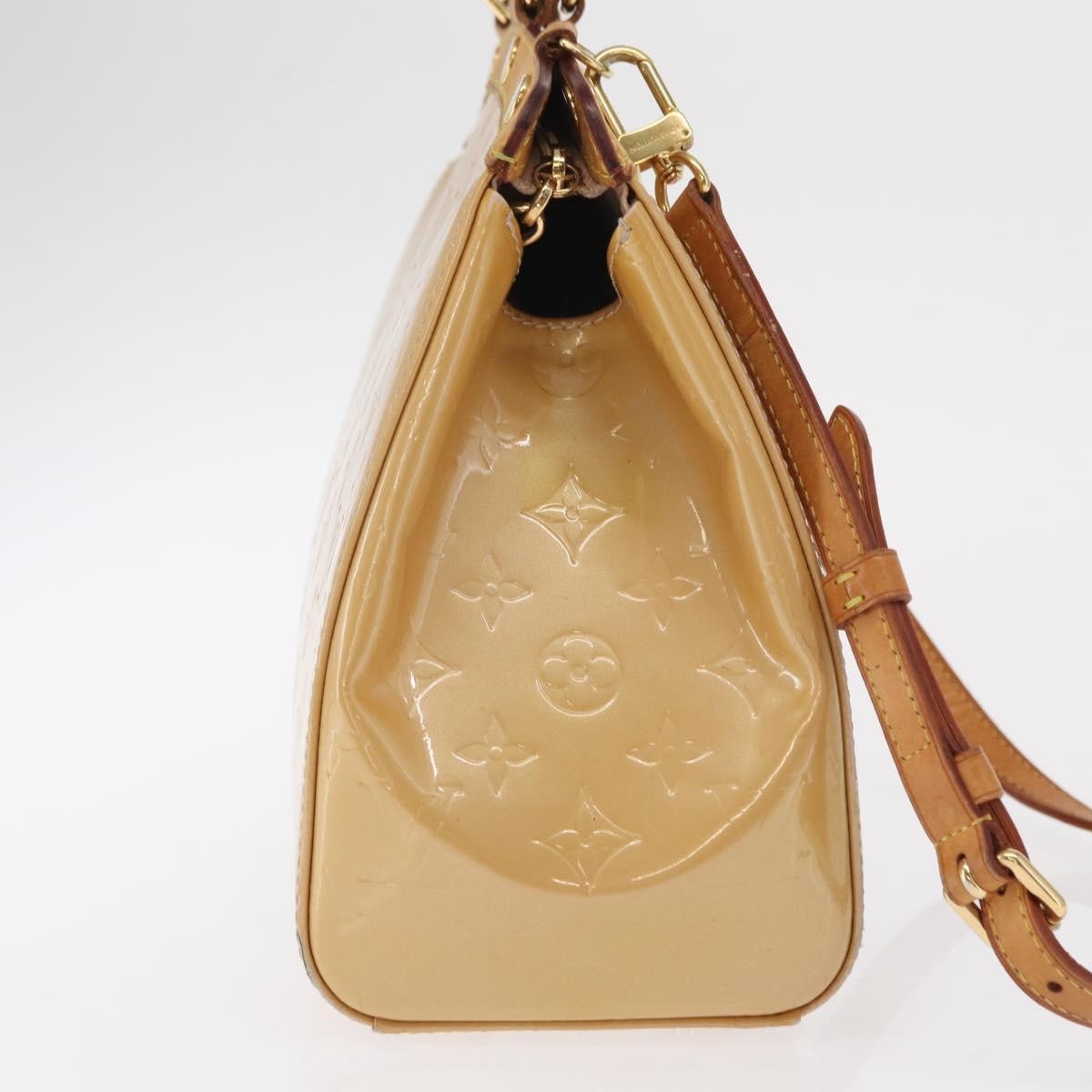 Louis Vuitton Blair Monogram Vernis Beige Patent_Leather Handbag (Authentic  )