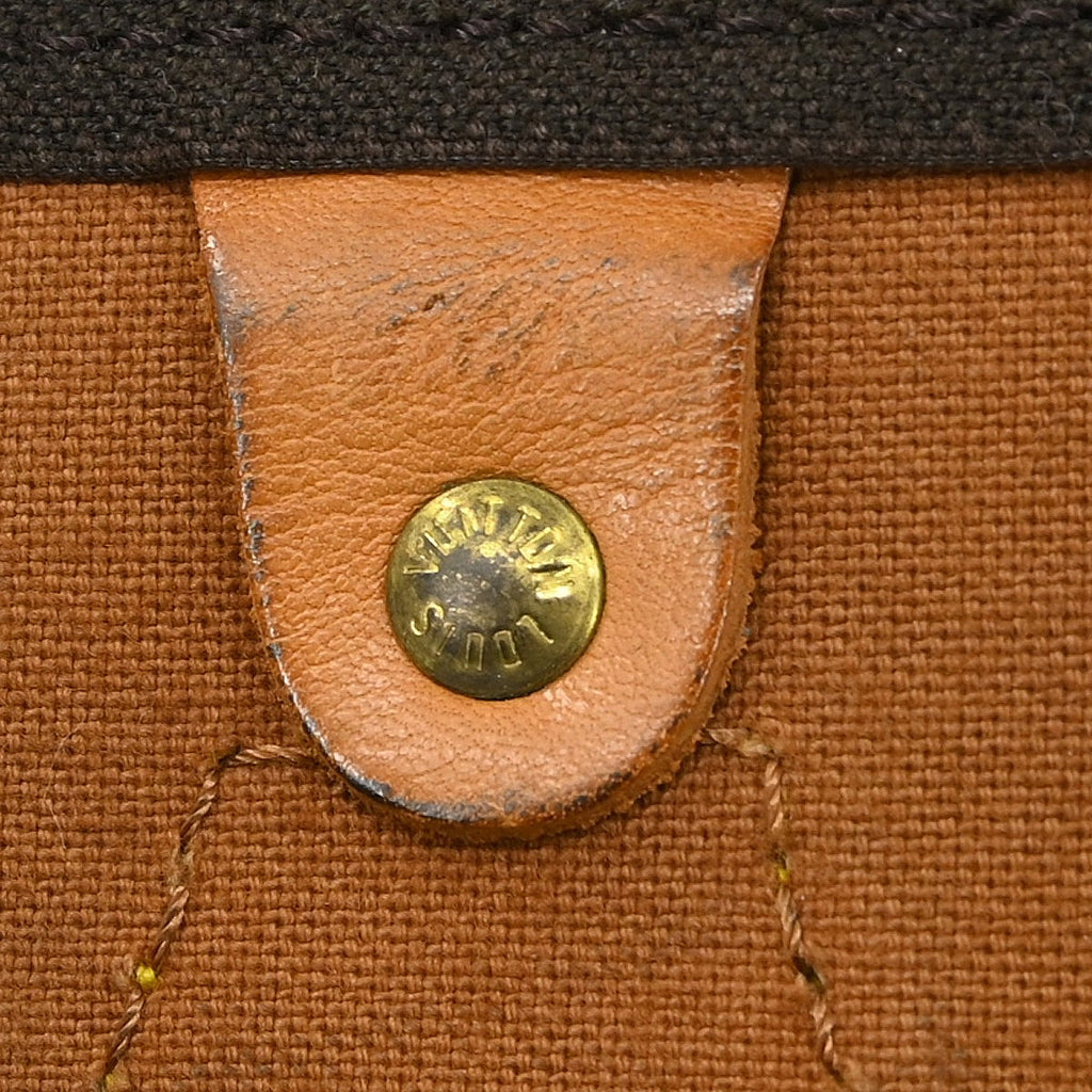 Louis Vuitton Speedy Handbag Monogram Canvas Brown Canvas Handbag ( )