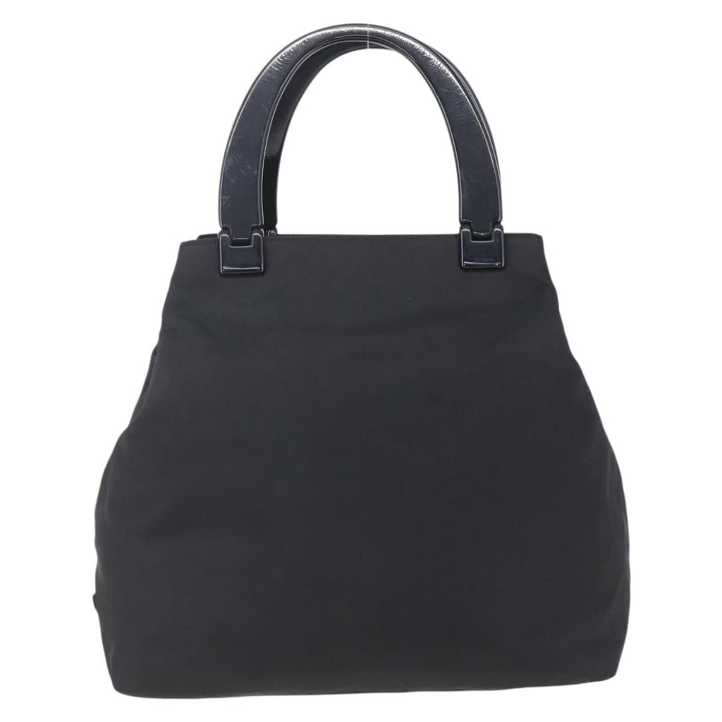 Prada Vintage Handbag Tessuto Black Nylon Handbag (Authentic  )