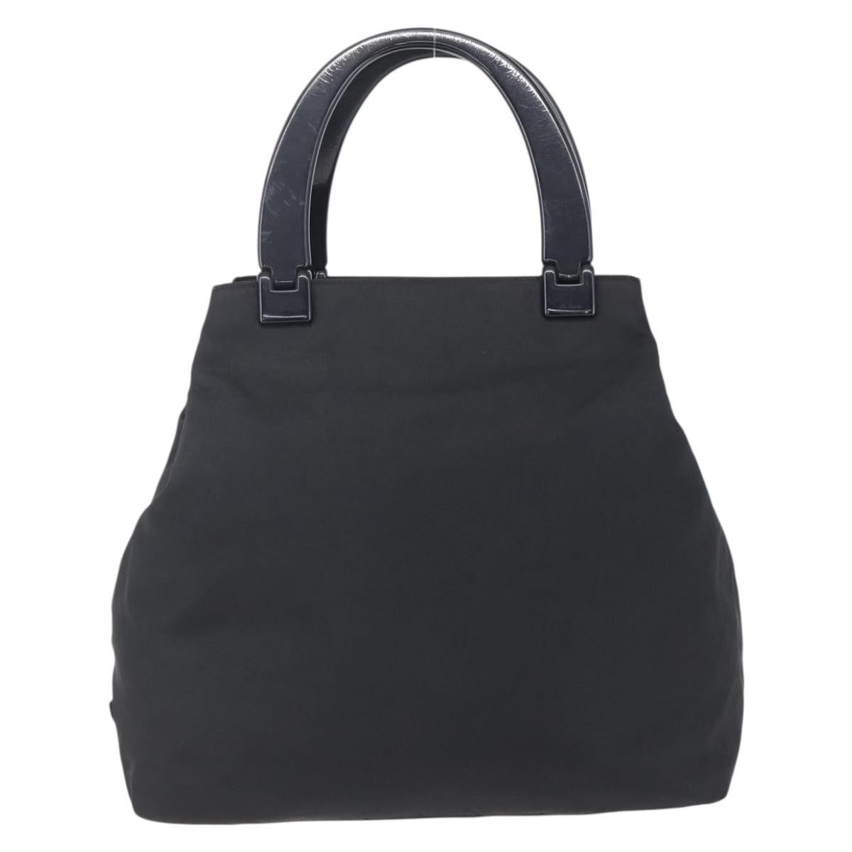 Prada Vintage Handbag Tessuto Black Nylon Handbag (Authentic  )