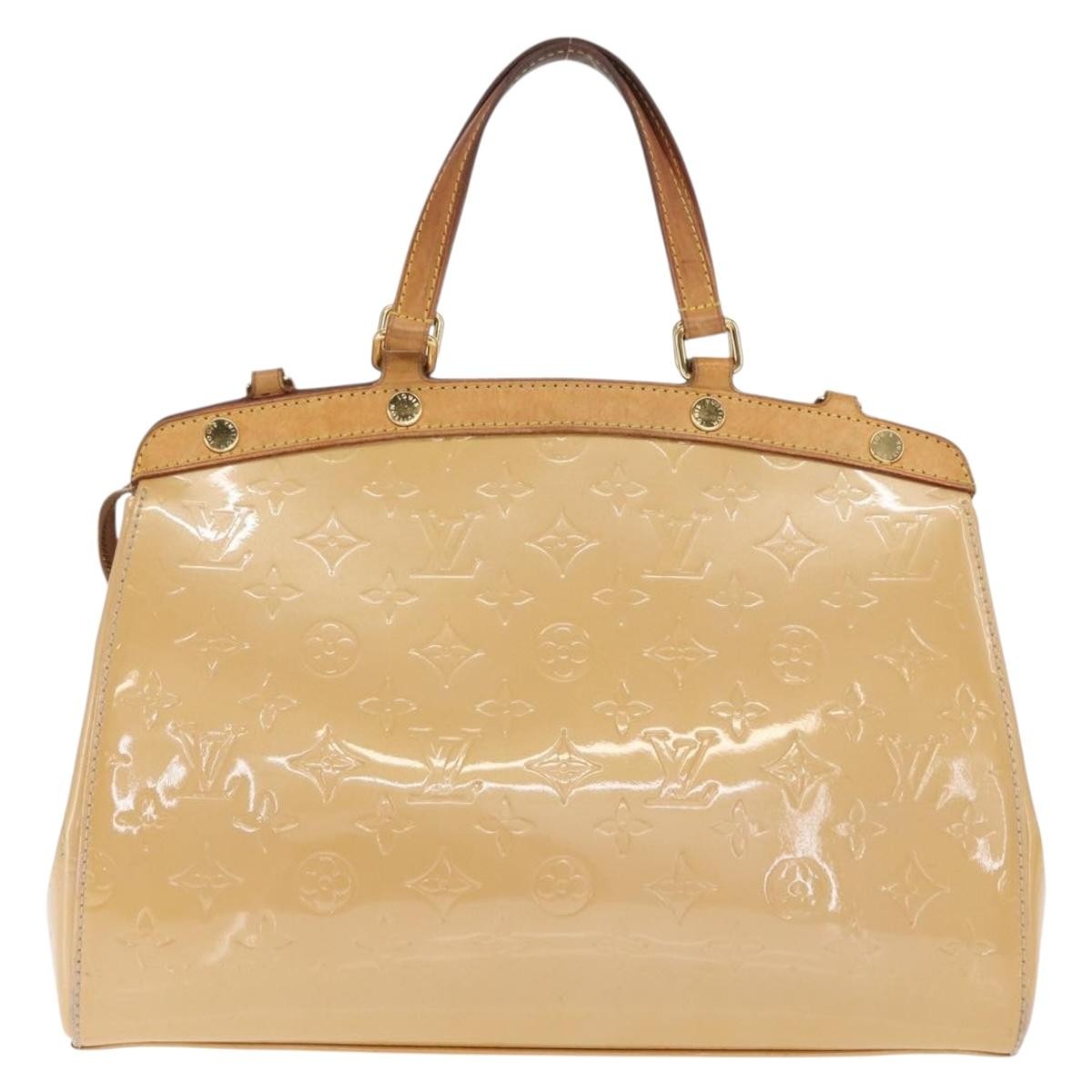 Louis Vuitton Blair Monogram Vernis Beige Patent_Leather Handbag (Authentic  )