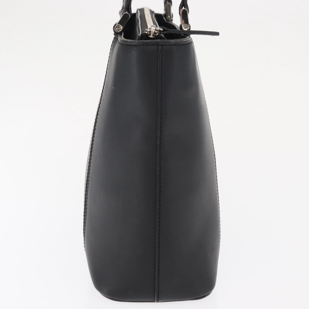 Burberry Vintage Handbag Leather Black Leather Handbag (Authentic  )