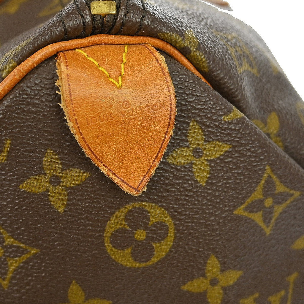 Louis Vuitton Speedy Handbag Monogram Canvas Brown Canvas Handbag ( )