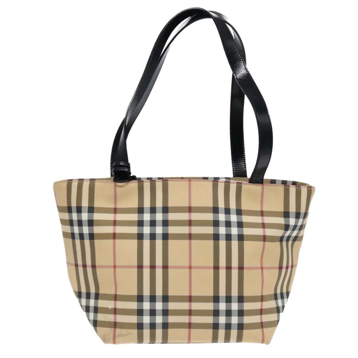 Burberry Nova Check Handbag Nova Check Canvas Beige Canvas Handbag (Authentic  )