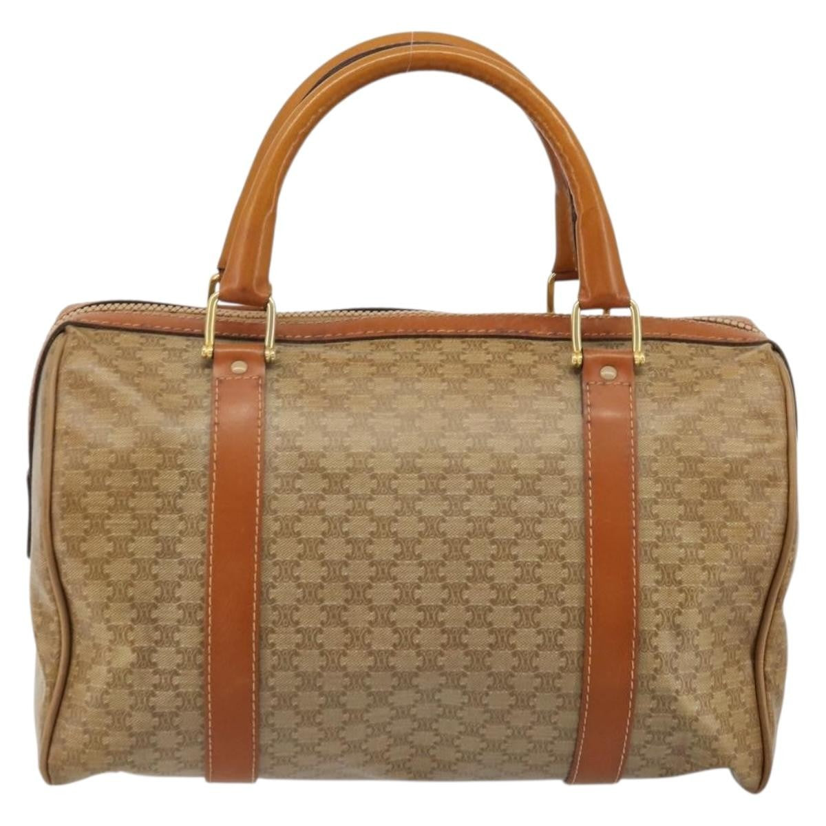 Celine Vintage Macadam Handbag Canvas And Leather Beige Canvas Handbag ( )