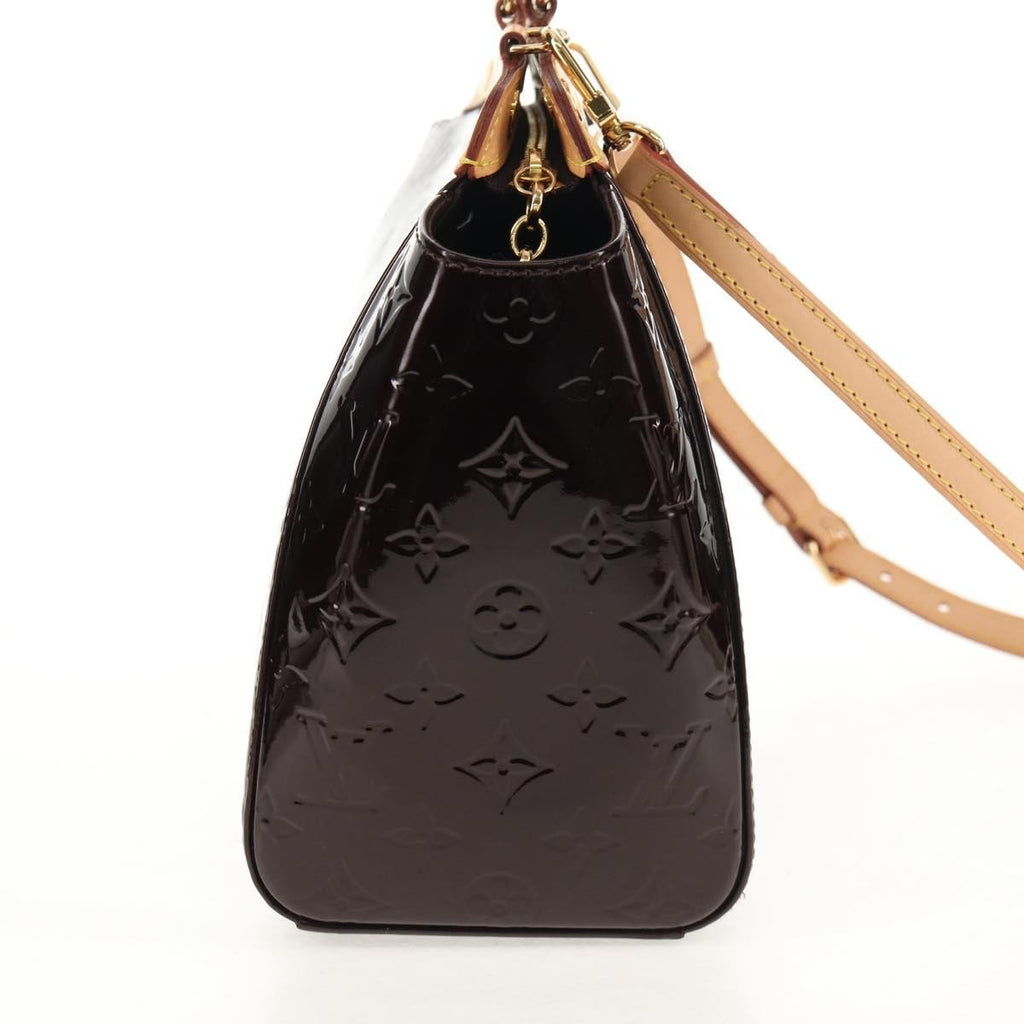 Louis Vuitton Brea Handbag Monogram Vernis Burgundy Patent_Leather Handbag (Authentic  )