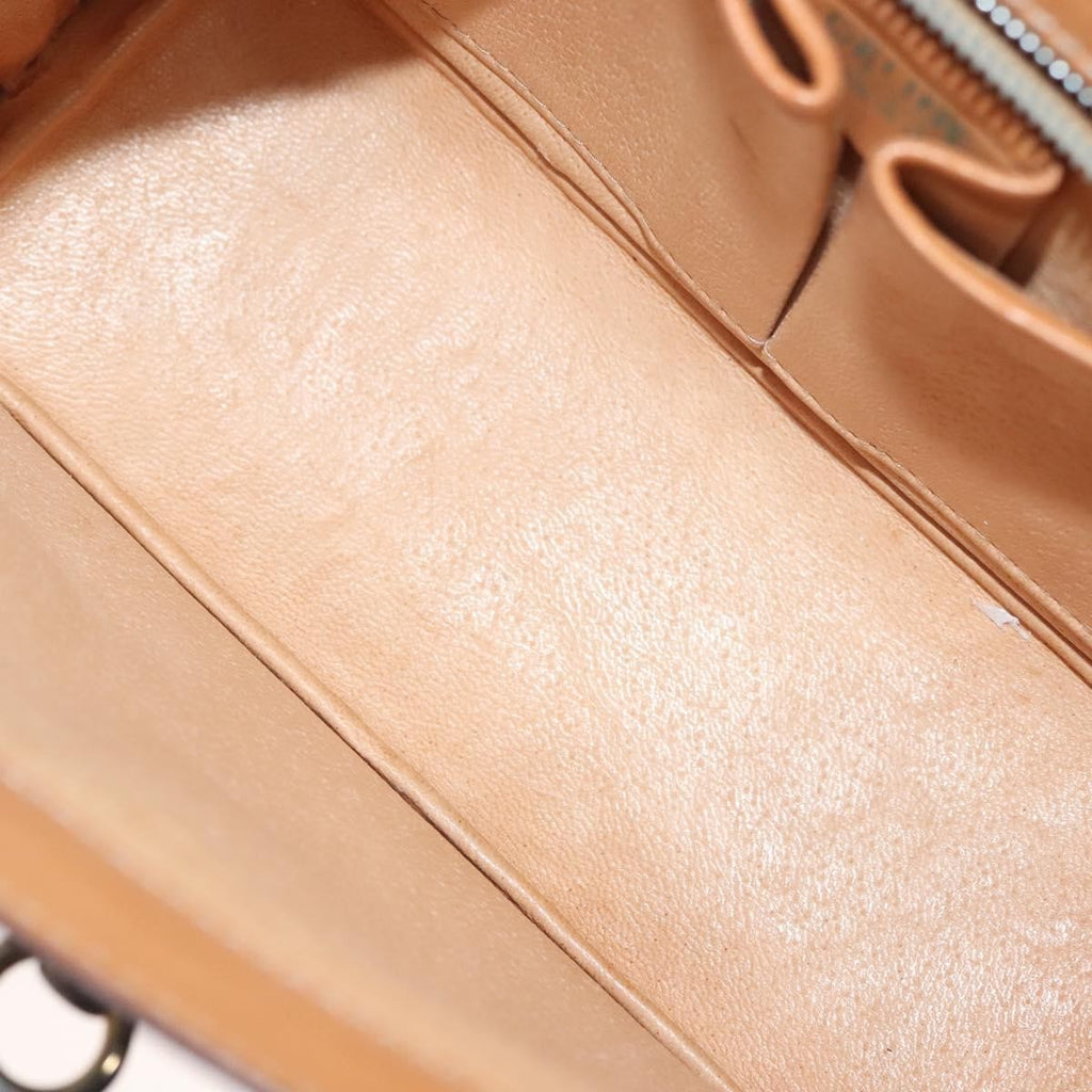 Celine Macadam Handbag Macadam With Leather Brown Canvas Handbag (Authentic  )