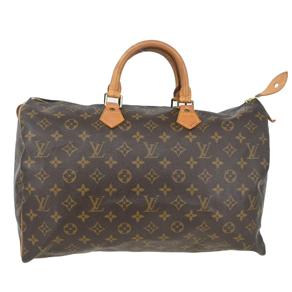 Louis Vuitton Speedy Handbag Monogram Canvas Brown Canvas Handbag ( )