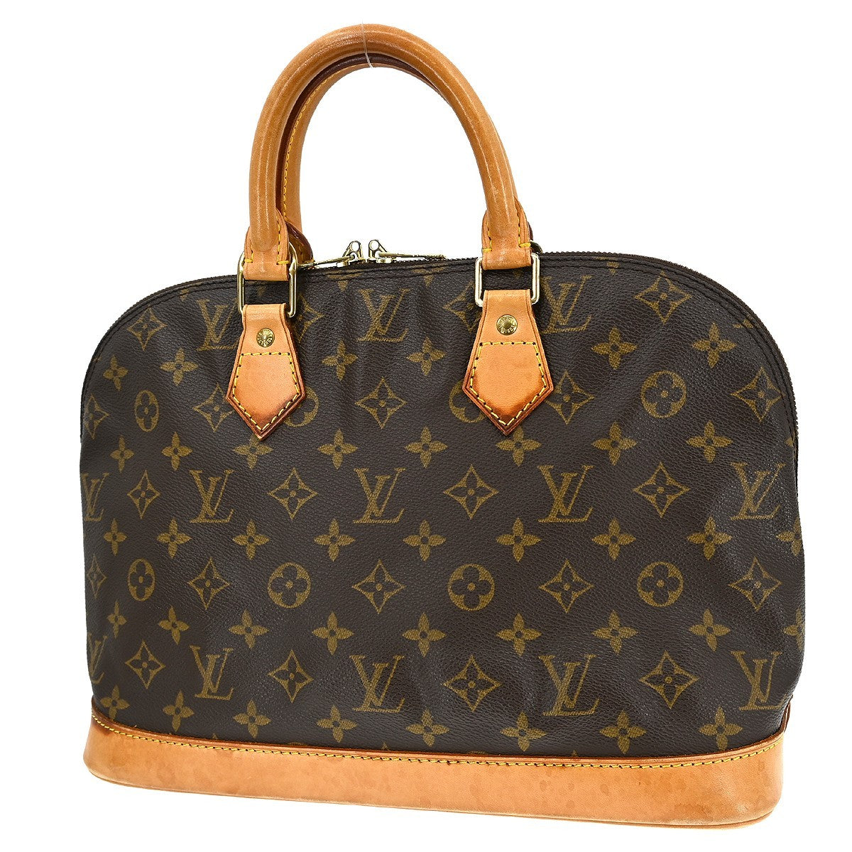 Louis Vuitton Alma Handbag Monogram Canvas Brown Canvas Handbag ( )