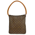Louis Vuitton Monogram Looping Handbag Monogram Canvas Brown Canvas Handbag (Authentic  )