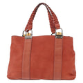 Gucci Vintage Bamboo Handle Bag Leather Red Leather Handbag (Authentic  )