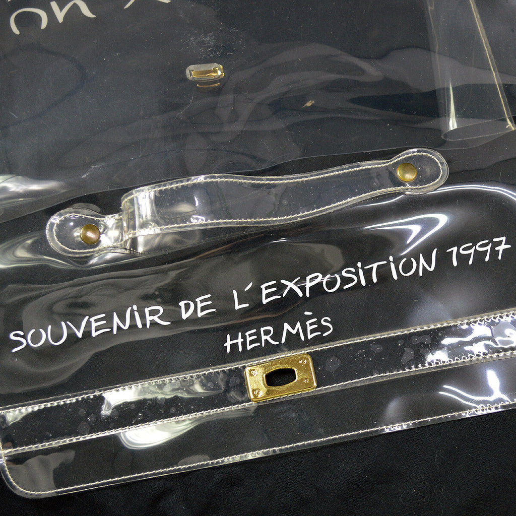 Hermes Kelly Souvenir Bag Vinyl Clear Plastic Handbag (Authentic  )