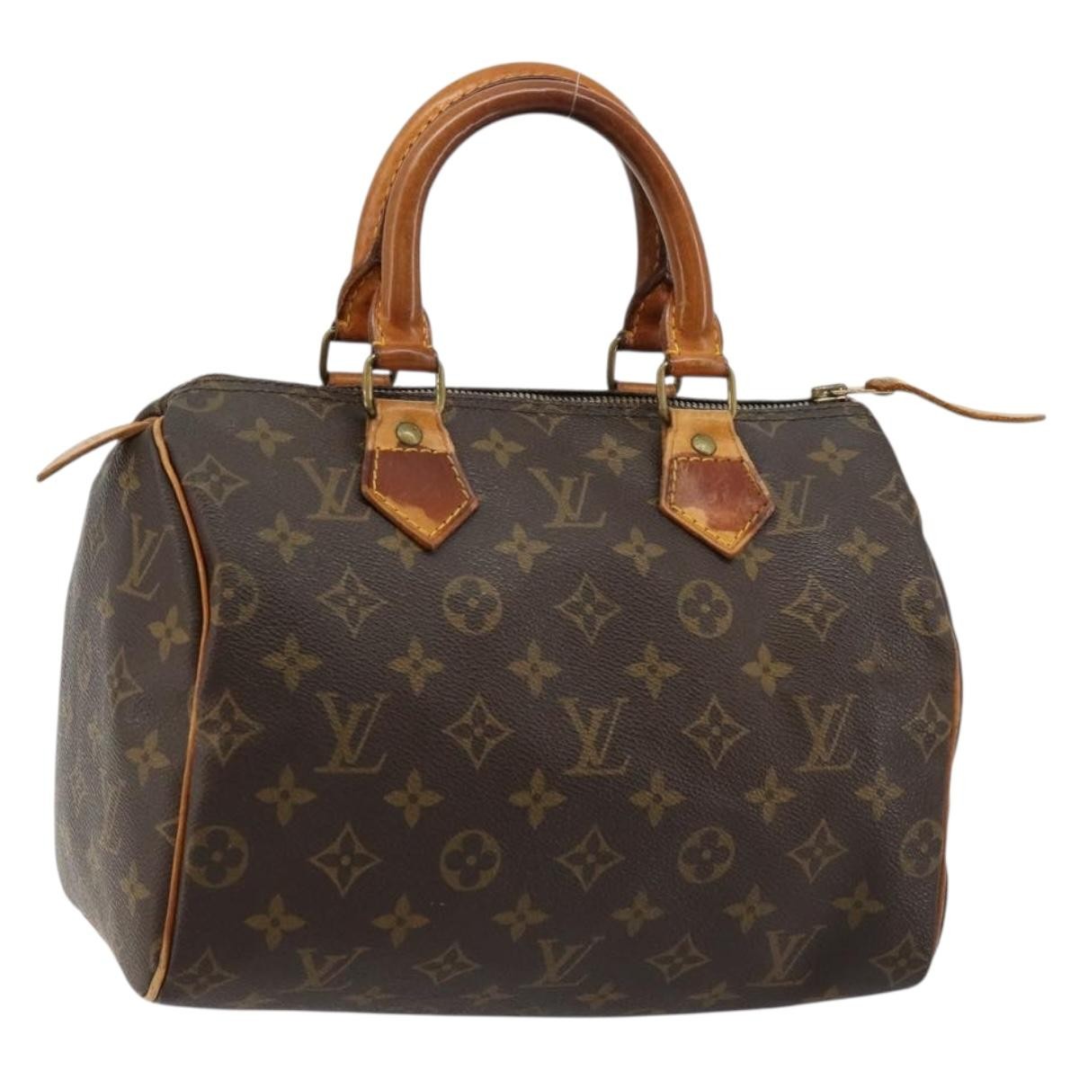 Louis Vuitton Speedy Handbag Monogram Canvas Brown Canvas Handbag ( )
