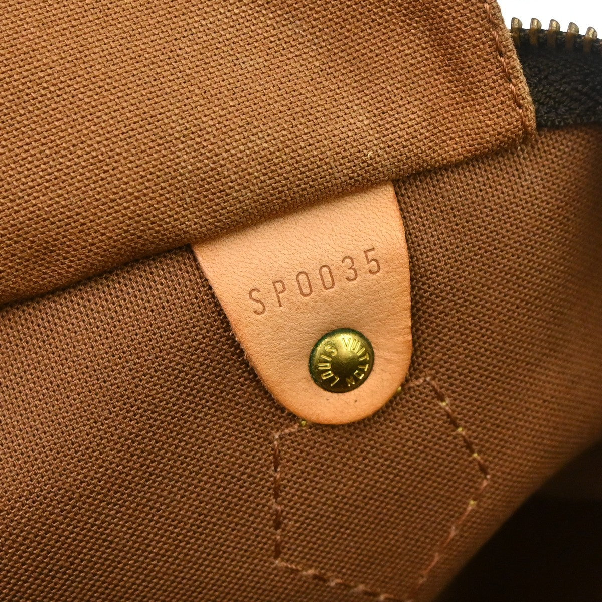 Louis Vuitton Speedy Handbag Monogram Canvas Brown Canvas Handbag ( )