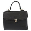 Burberry Vintage Handbag Leather Black Leather Handbag (Authentic  )