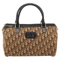 Christian Dior Vintage Cd Trotter Handbag Canvas Brown Canvas Handbag (Authentic  )